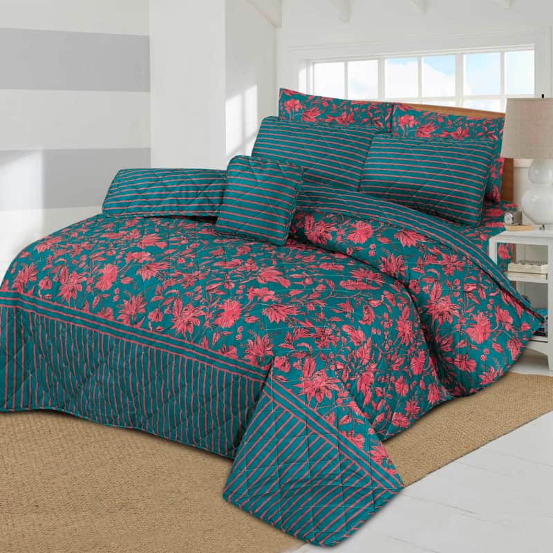 Elegant 7-piece king comforter set with premium quilted design, soft breathable fabric, and a luxurious finish. Perfect for stylish bedrooms, offering comfort, durability, and timeless sophistication.