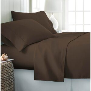 Cotton Sateen Brown Bed Sheet