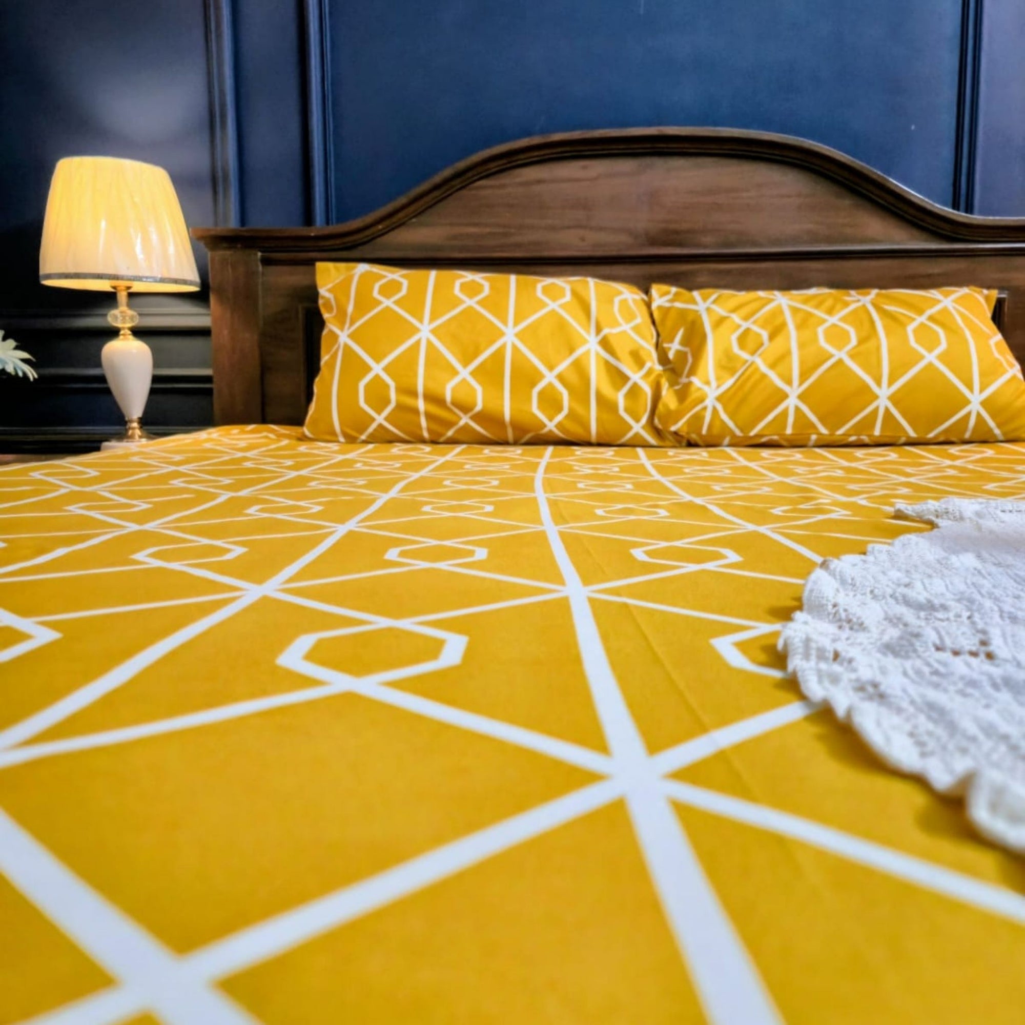 Mustard Geometric Print