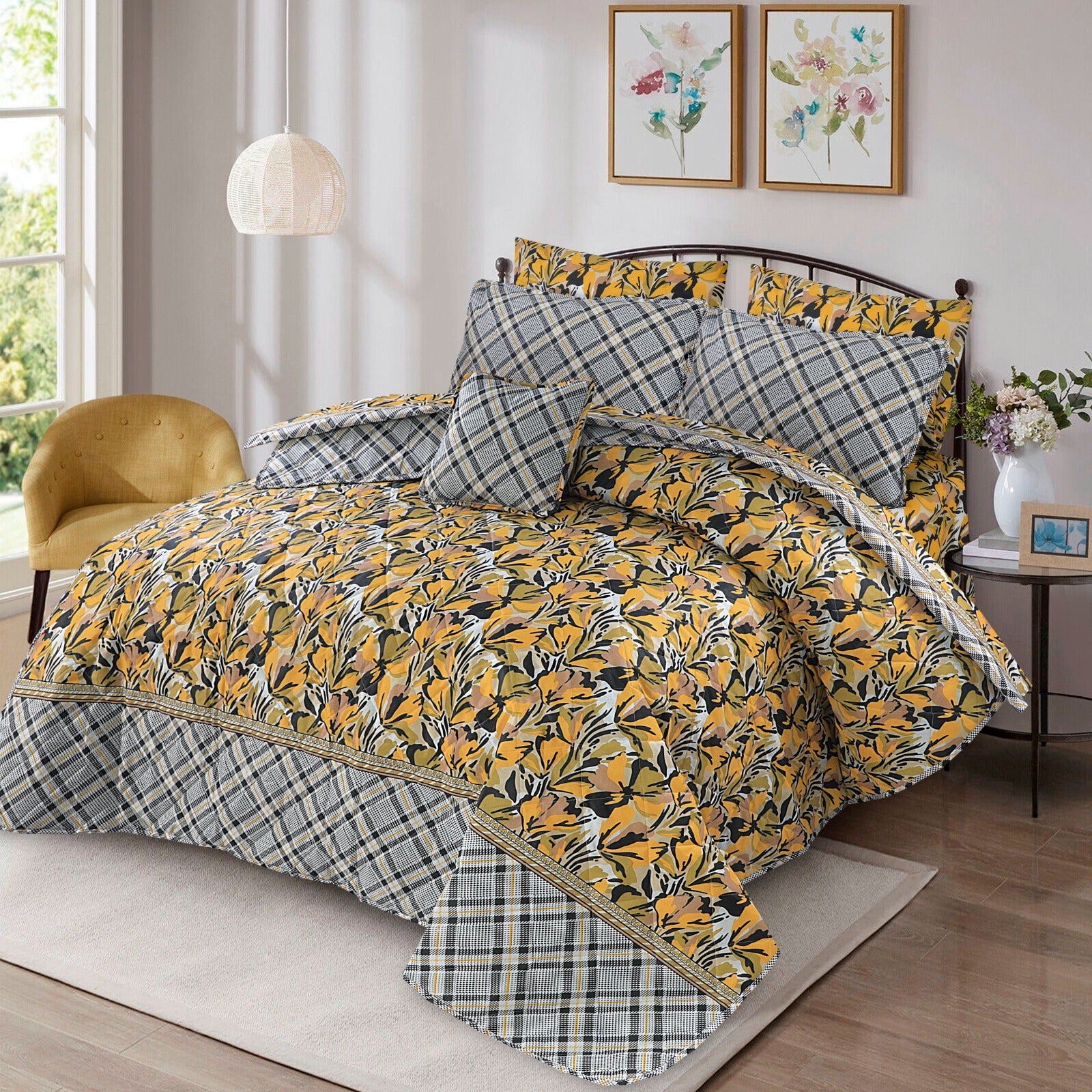 Sunstone Check 7-Piece Comforter Set